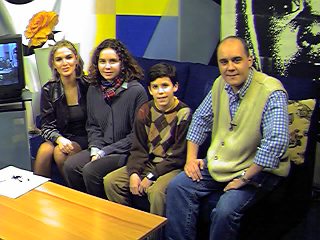Con los dos presentadores JuanJo Pascual de Lallana y Maribel Esteve.