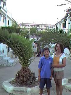 Hacia el parking. Urbanizaci�n Mil Palmeras.