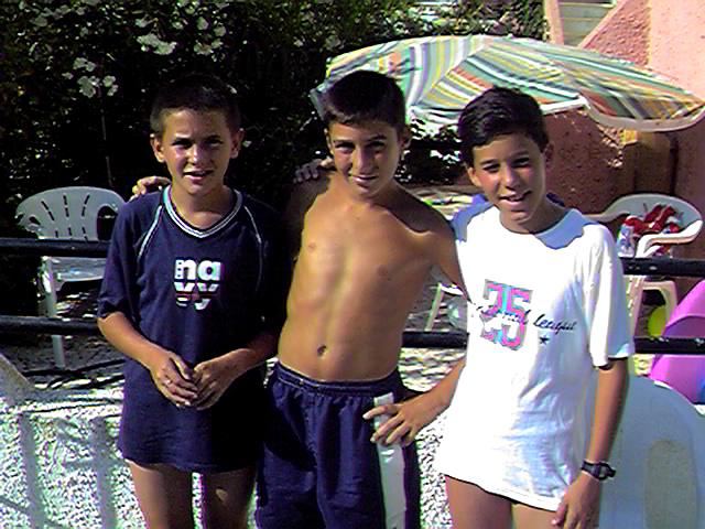 Eduardo, Ra�l y yo. Verano del 99.