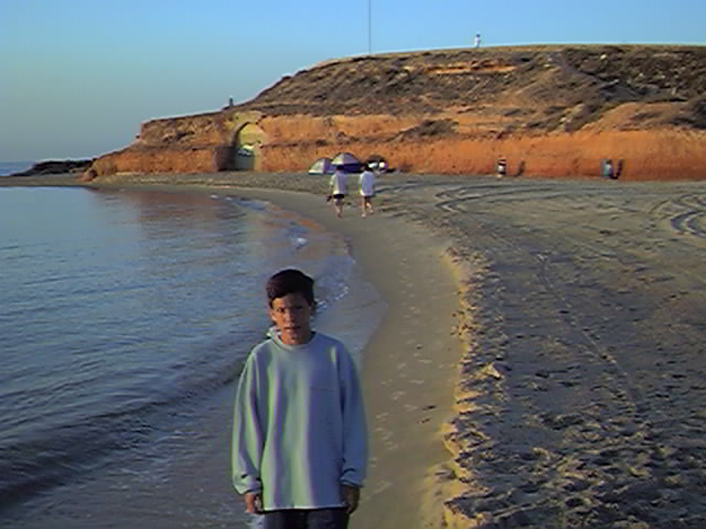 Extremo Sur de la playa de MIL PALMERAS. Verano del 99.
